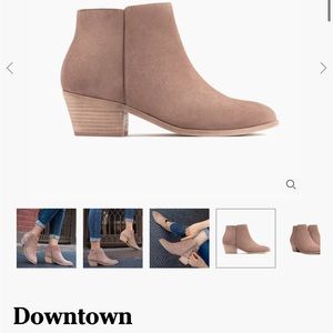 Thursdays Downtown Booties in Rose Brown